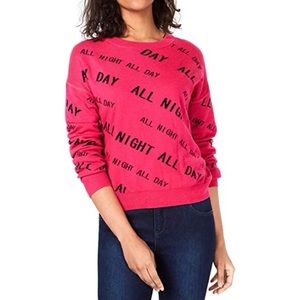 Bar III Text Knit Sweater